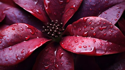 Rainy Day Elegance: Detail of Italian Leather Flower
