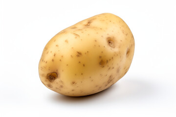 Potato isolated on white background created with Generative Ai