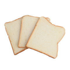 Slices toast bread on transparent background png