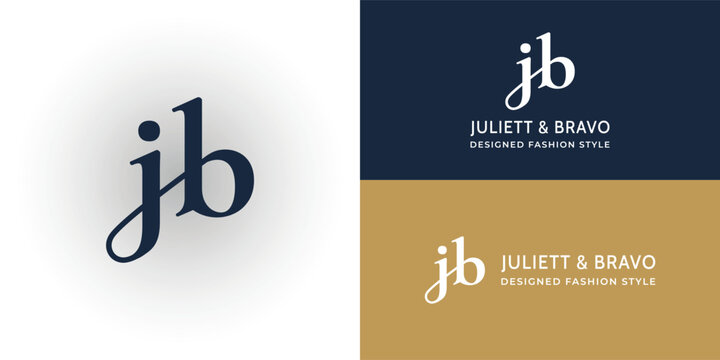 Initial-based clean and minimal letter. JB logo creative and monogram icon symbol. Universal elegant luxury alphabet vector design