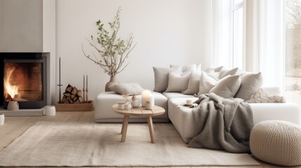 eco friendly home interior with warmth depth and dimension to any space creating an inviting atmosphere. Natural fibers like wool linen cotton bringing a sense of sustainability living room interior