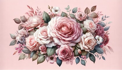 This image depicts a collection of intricately designed paper flowers forming a heart shape on a pink background.