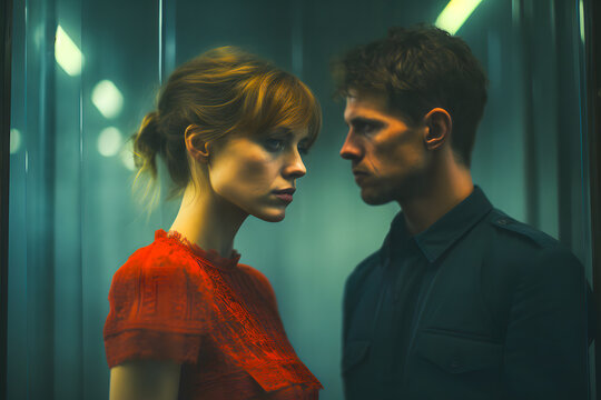 Couple, sc&egrave;ne de cin&eacute;ma