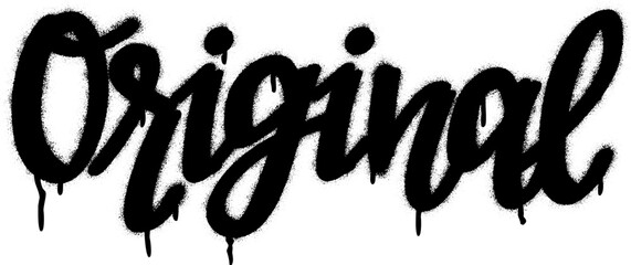 Spray graffiti hand lettering word ORIGINAL over white. - obrazy, fototapety, plakaty