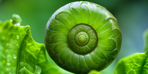 Pflanze in Form eines Fibonacci, ai generativ - obrazy, fototapety, plakaty