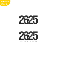 Creative Happy New Year 2625 Logo Design