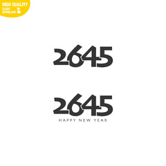 Creative Happy New Year 2645 Logo Design