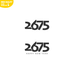 Creative Happy New Year 2675 Logo Design