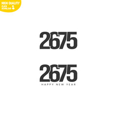 Creative Happy New Year 2675 Logo Design