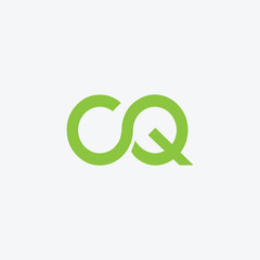 letters cq text logo design vector format