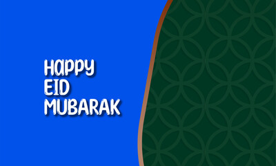 Eid Mubarak greeting banner, suitable as a background for greeting cards