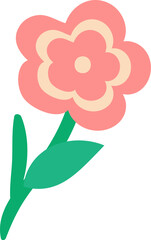 pink flowers. spring decoration nature. Flower garden bloom flat vector. Spring colorful garden flowers. Eps 10
