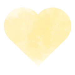 yellow heart pastel Watercolor style valentine day
