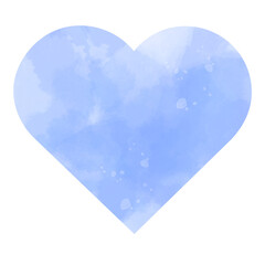 blue heart pastel Watercolor style valentine day
