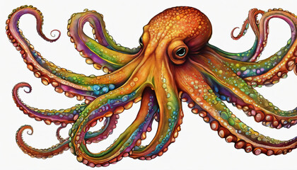 Fototapeta premium octopus on a white background