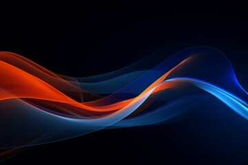 Fototapeta premium Abstract tech design with flowing lines. Digital vibrant flow background