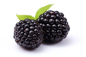 Blackberry isolated on white background created with Generative Ai