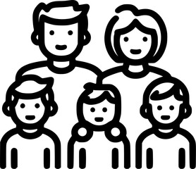 Family people vector icon. filled flat sign for mobile concept and sign, symbol, vector, art