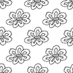 Summer seamless pattern with flowers doodle for decorative print, wrapping paper, greeting cards, wallpaper and fabric