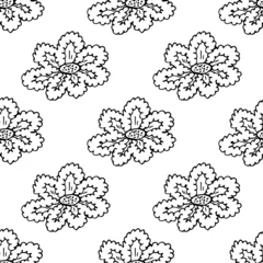 Rolgordijnen Summer seamless pattern with flowers doodle for decorative print, wrapping paper, greeting cards, wallpaper and fabric © Daria Shane