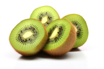 Fototapeta premium Kiwi isolated on white background created with Generative Ai