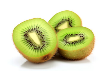 Fototapeta premium Kiwi isolated on white background created with Generative Ai