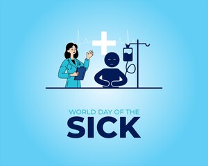 World Day Of The Sick. 11 February. Holiday concept. Holiday concept. template for background with banner, poster and card. jpeg format.
