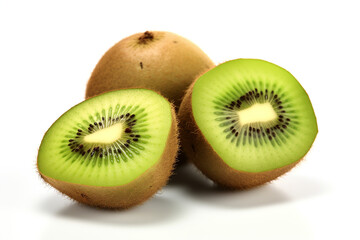 Kiwi isolated on white background created with Generative Ai