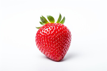Strawberry isolated on white background created with Generative Ai