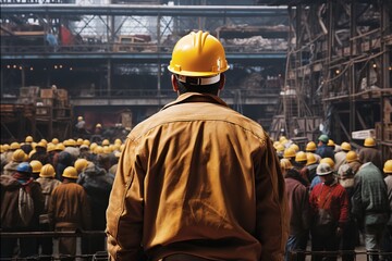 Laborers' back view reflects their commitment to meeting the demands of global trade