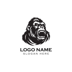 Logo Gorilla Angry | Premium Vector