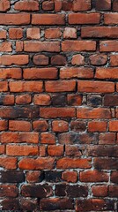 Obraz premium Red Brick Wall With White Clock