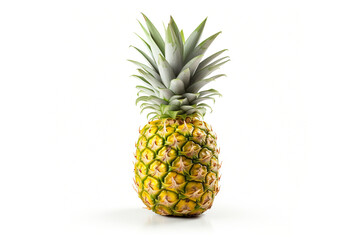 Fototapeta premium Pineapple isolated on white background created with Generative Ai