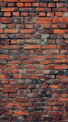 Red Brick Wall With Grungy Surface - Textured Background for Design Projects