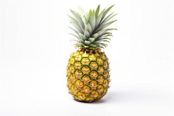 Pineapple isolated on white background created with Generative Ai