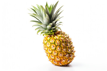 Pineapple isolated on white background created with Generative Ai