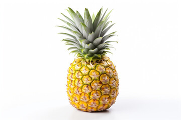 Fototapeta premium Pineapple isolated on white background created with Generative Ai