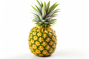 Fototapeta premium Pineapple isolated on white background created with Generative Ai