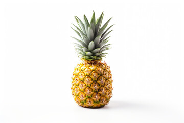 Pineapple isolated on white background created with Generative Ai