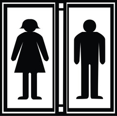 Male and Female Restroom Symbol - Gender Balance – Modern Male and Female Symbol Art