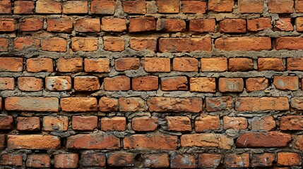 Close Up of Brick Wall With Bricks, Detailed Texture Background for Design