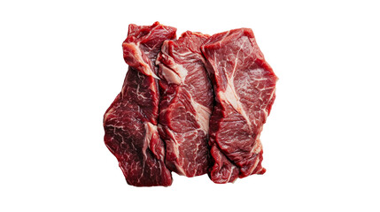 Obraz premium High-resolution raw steak cuts, vivid and detailed, perfect for culinary designs, with a transparent PNG background.