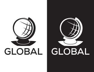 Travel, world logo or label. Hand carefully keeps globe. Vector illustration	

