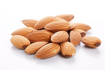 Almond isolated on white background created with Generative Ai