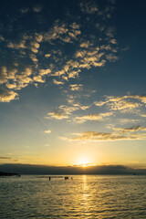 Sunset at the sea, Holbox beach, Mexico