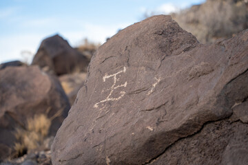 Petroglyphs in Petroglyph National Monument New Mexico