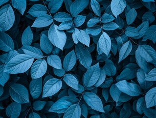 Blue Leaves. AI Generativwe