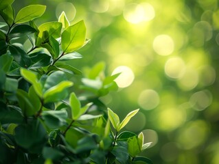 Fototapeta na wymiar Green Plants, Valentine AI Generative