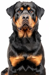 Rottweiler dog isolated on white background