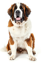 Saint Bernard dog isolated on white background